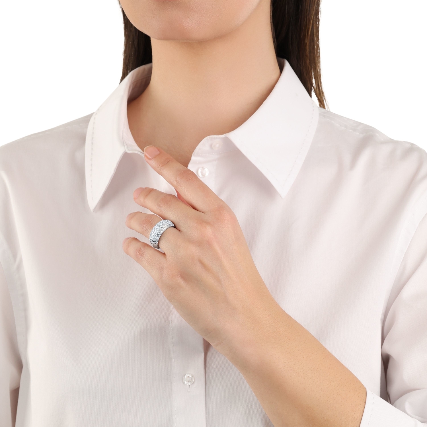 JOOP! Damen Ring Edelstahl Gold - 13,5mm Breite Mit Schmuckbox